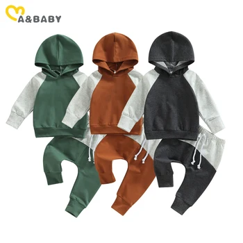 Комплект одежды для мамы и ребенка от 0 до 3 лет для новорожденных мальчиков, повседневный спортивный костюм, топ с длинными рукавами, брюки, осенне-весенняя одежда