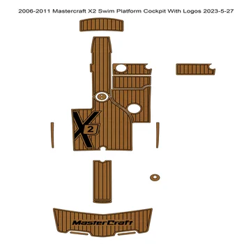 2006-2011 Плавательная платформа Mastercraft X2, кокпит, подушка для лодки, Пенопласт EVA, коврик для пола из тикового дерева, Самоклеящийся стиль SeaDek Gaterstep