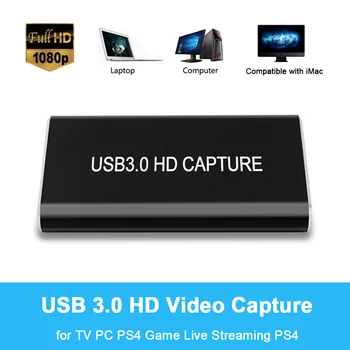 Видеозахват с USB 3.0 на USB 3.0 Type-C, карта видеозахвата 1080P HD для телевизора, ПК, PS4, прямая трансляция игры для Windows, Linux.