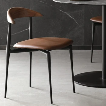 Современные кожаные обеденные стулья для столовой, мебель, Дизайн спинки обеденного стула, Легкие Роскошные обеденные стулья для домашней кухни